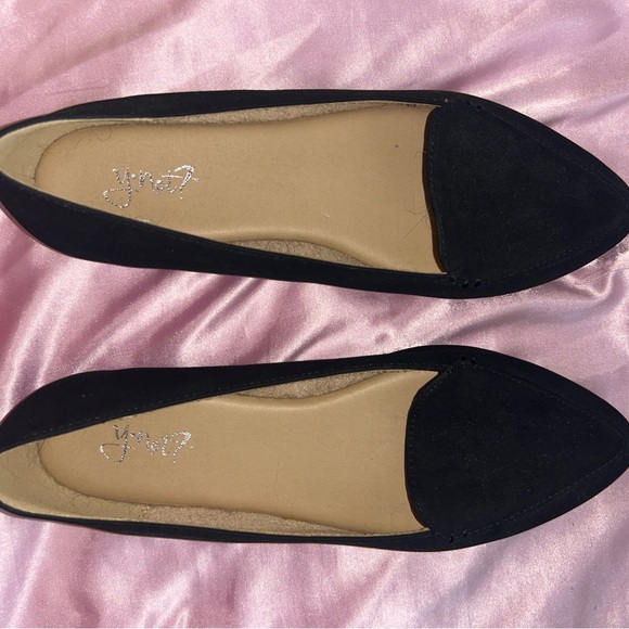 Black Suede Women's Flats - Picture 1 of 4
